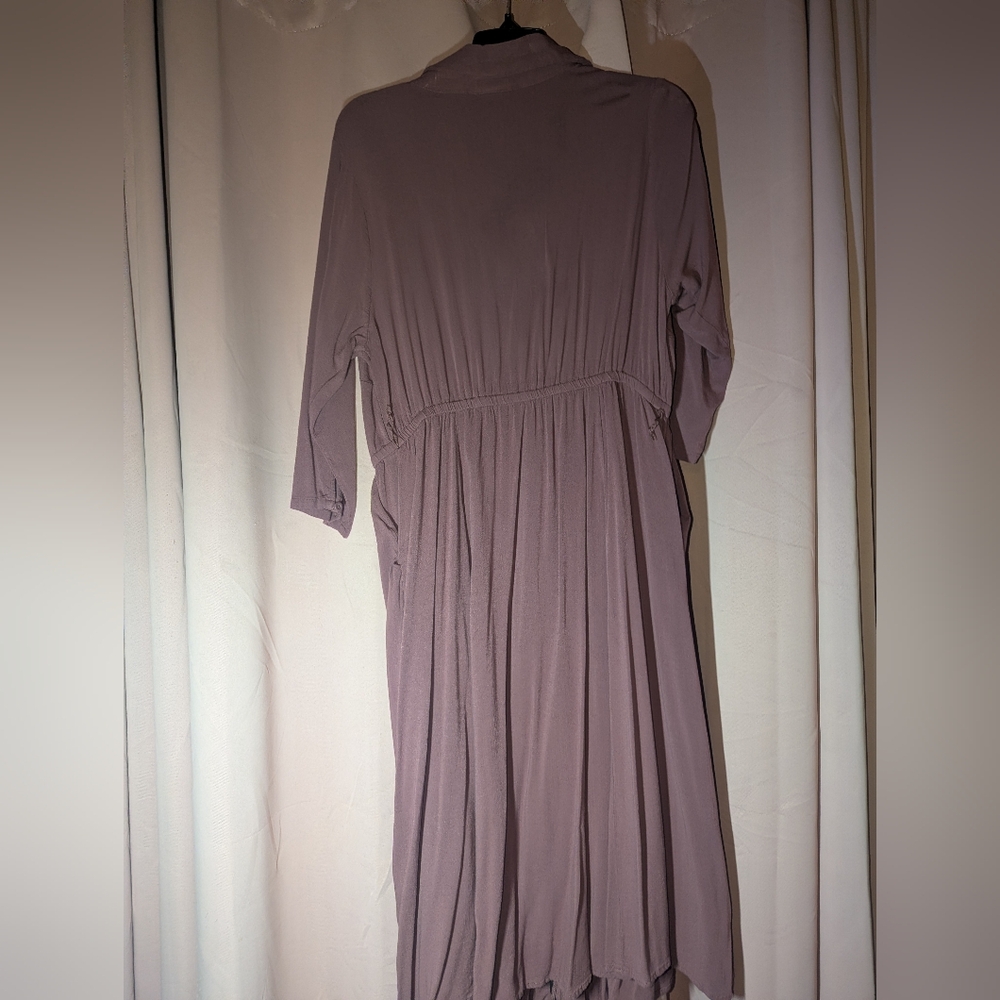 TORRID Mauve Collared Button-Down Dress 2x(14-16) - Picture 5 of 11